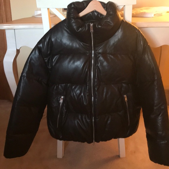 Nwt Lamarque Iris Leather Puffer Jacket 